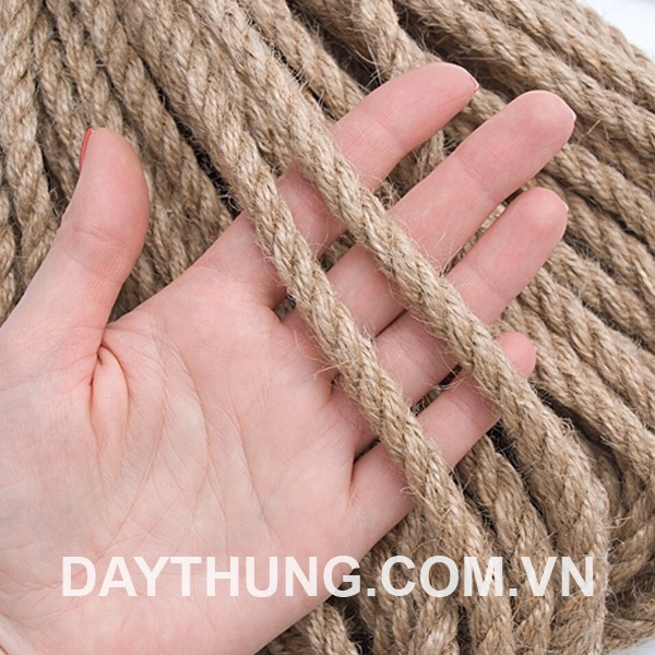 1 mét dây thừng trang trí 8mm làm từ sợi gai thực vật